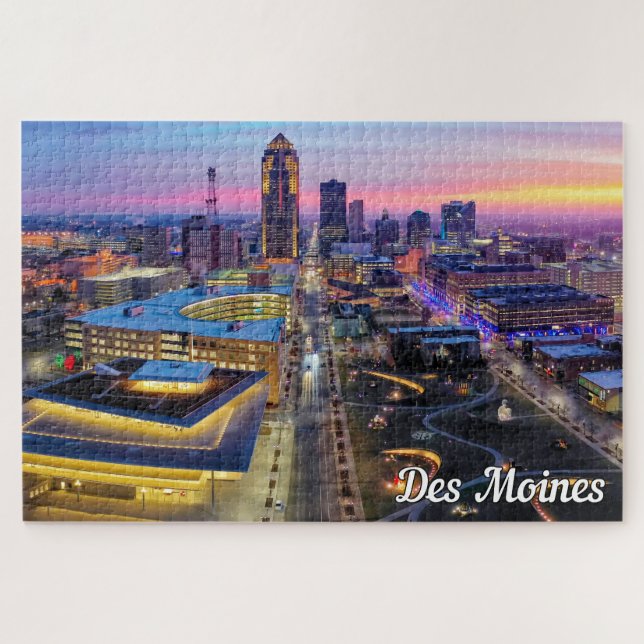 Des Moines, Iowa, Vereinigte Staaten Puzzle (Horizontal)