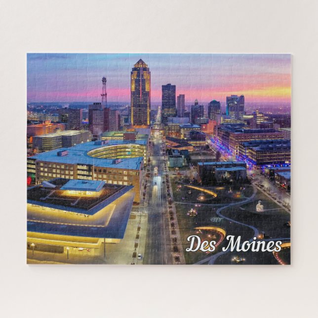 Des Moines, Iowa, Vereinigte Staaten Puzzle (Horizontal)