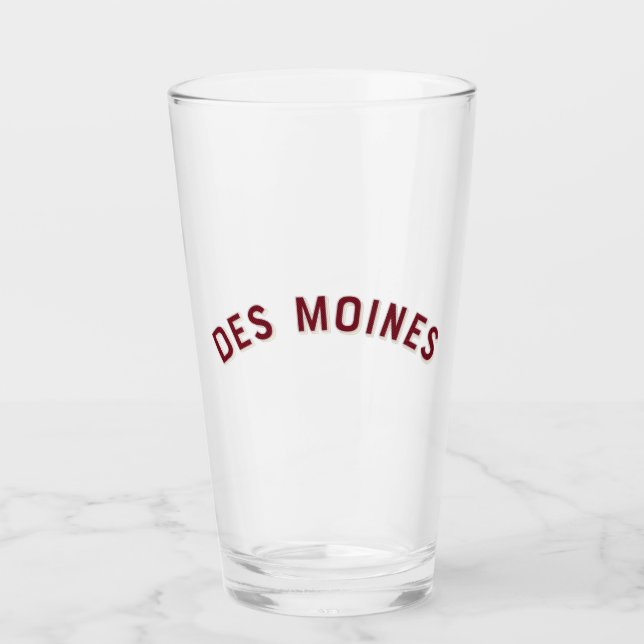 Des Moines, Iowa Vintag Arch Glas (Vorderseite)