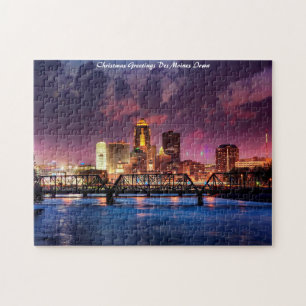 Des Moines Iowa, Weihnachtsgrüße Puzzle