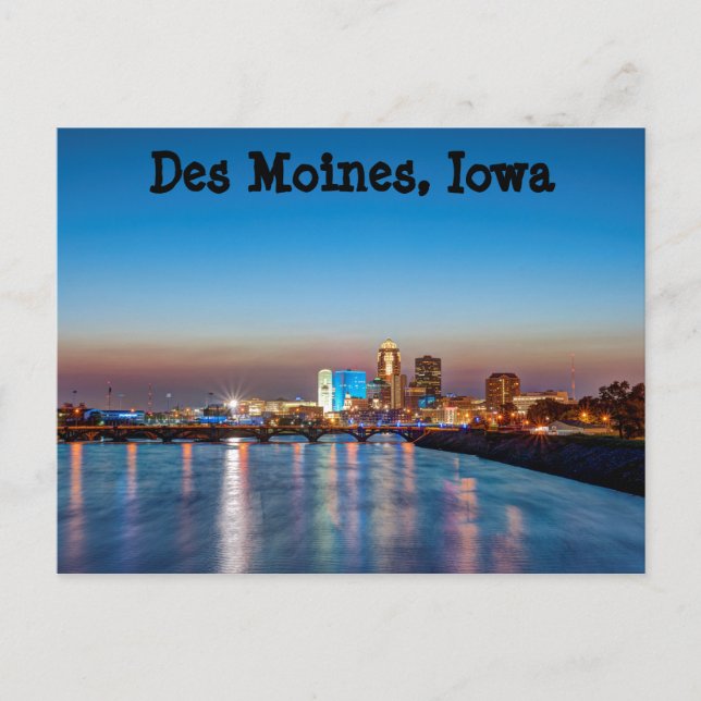Des Moines Postkarte (Vorderseite)