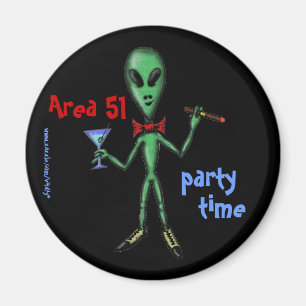 Des Party-alien des Bereichs 51 Magnet