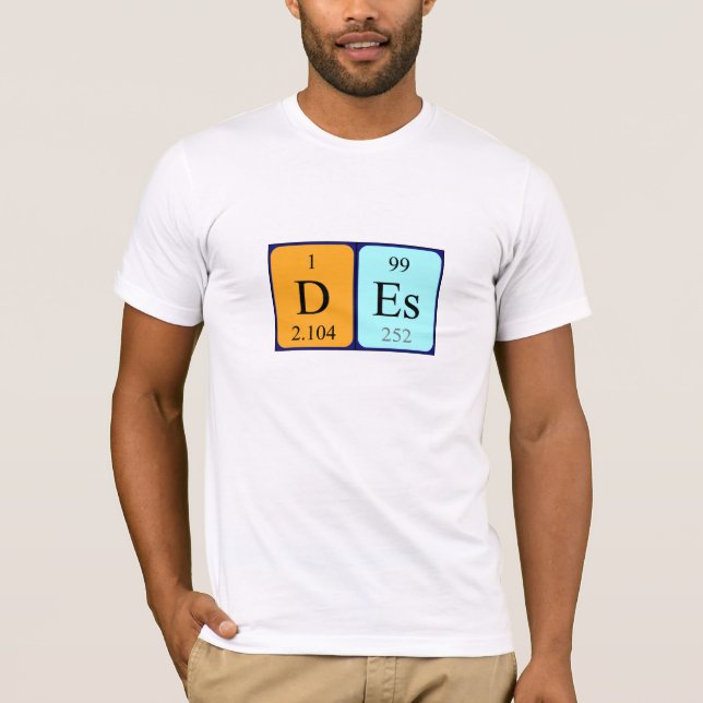Des periodischen Table name Shirt (Vorderseite)