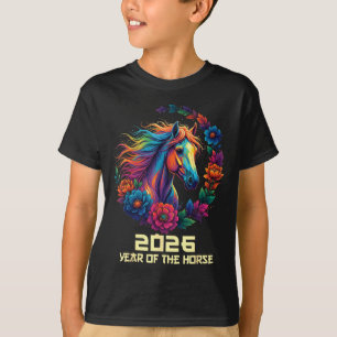 Des Pferdes Glücklicher Chinese 1 T-Shirt