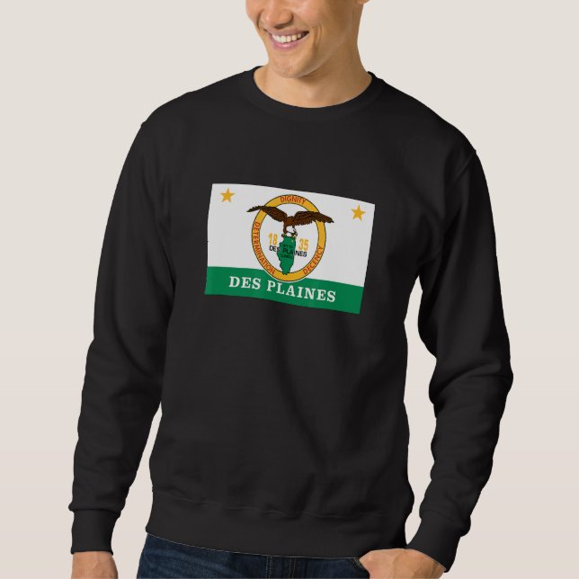 Des Plaines Illinois Flag Sweatshirt (Vorderseite)