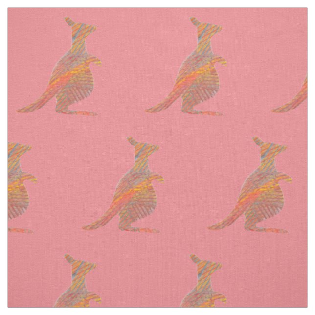 Des rosa das Gewebe Känguru gekämmten Stoff (Muster)
