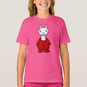 des roten rotes Pyjama-Shirt Pyjamalamas des T-Shirt