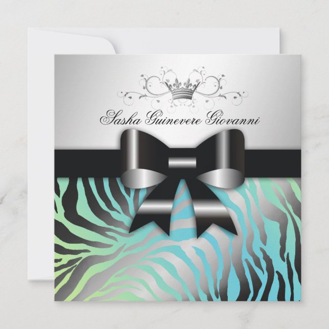 des Schimmer-311-Zebra Limoner | Bonbon 16 Einladung (Vorderseite)