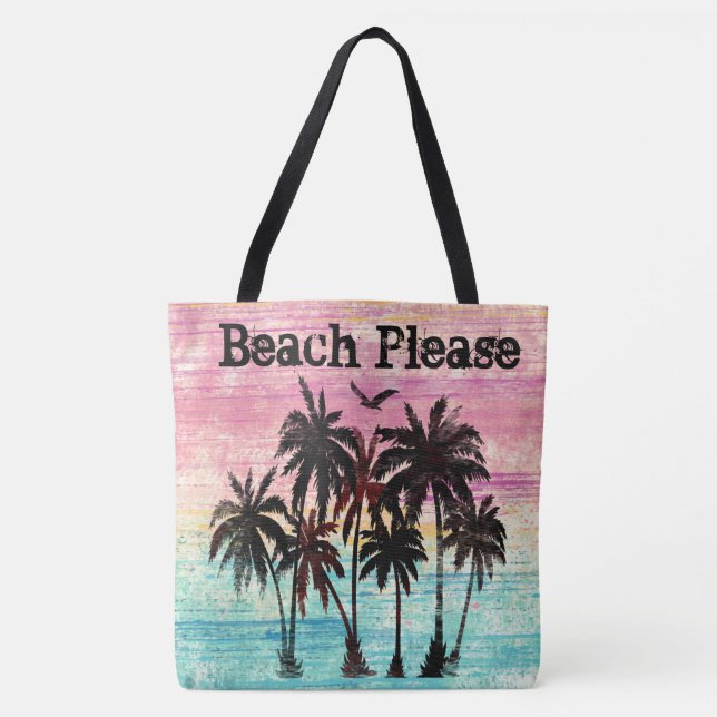 Des Strandes AquarellPalmen und Strand bitte (Vorderseite)