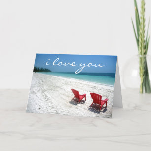 des Strandes Liebe für immer Karte