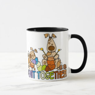des Stricks Tasse zusammen