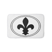 Des Symbol-Schwarzen Fleur de Lys French ovale