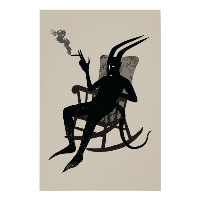 Des Teufels Auszeit – Dunkle Humor Wandkunst Poster (Vorderseite)