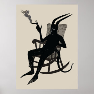 Des Teufels Pause – Dunkle Humor Wandkunst Poster
