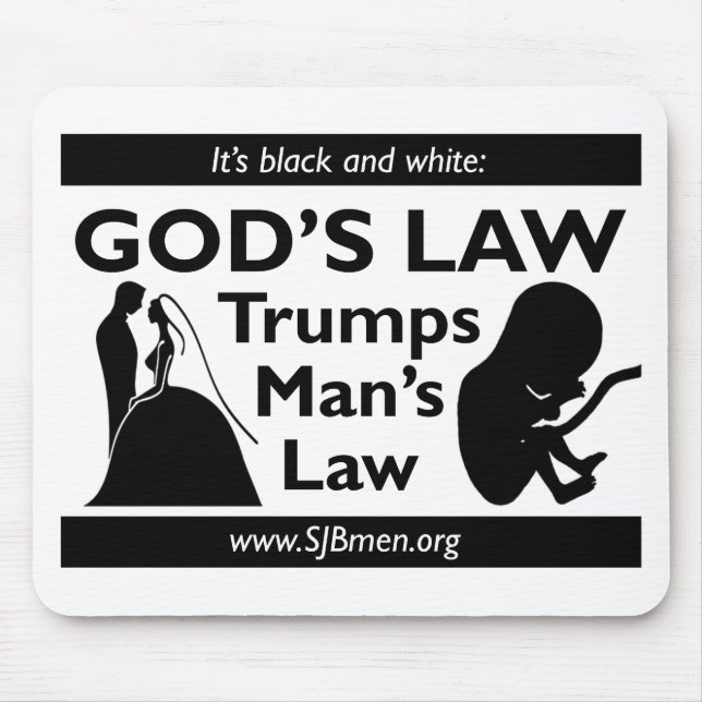 Des Trumpf-Mannes des Gottes Gesetzesmausunterlage Mousepad (Vorne)