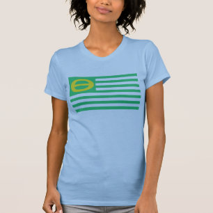 Des Twofer der Ökologie-Flaggen-Damen Kapuzenpull T-Shirt