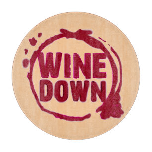 "Des Weins Weinglas-Flecklogodruck unten" Schneidebrett