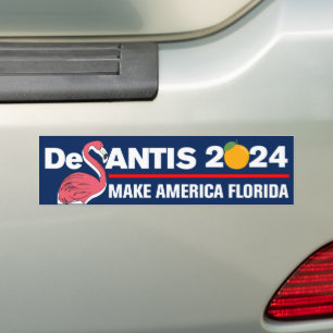 DeSantis 2024 Make America Florida Flamingo Autoaufkleber