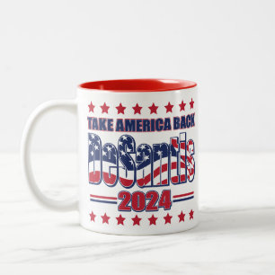 DeSantis-2024-Take-America-Back- Zweifarbige Tasse