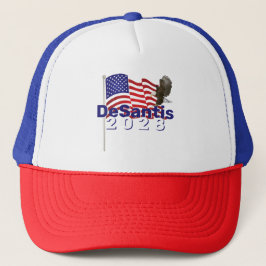 DeSantis 2028 Text über die amerikanische Flagge Truckerkappe