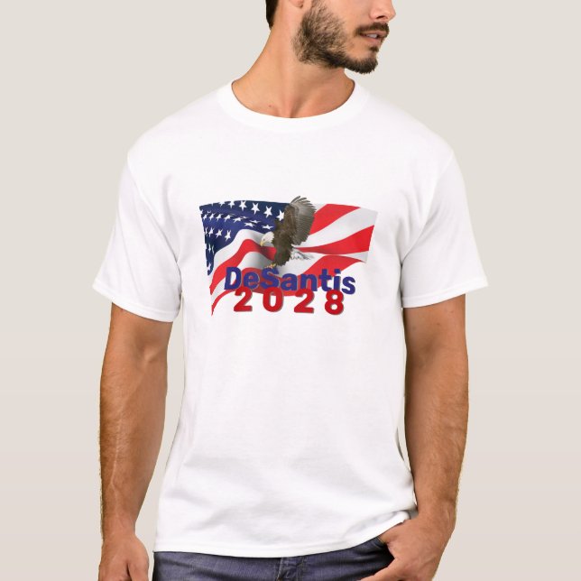 DeSantis 2028 zum T - Shirt der amerikanischen Fla (Vorderseite)