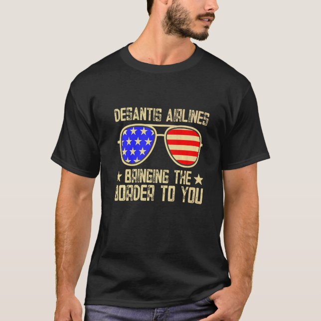 DeSantis Airlines Blau T-Shirt (Vorderseite)