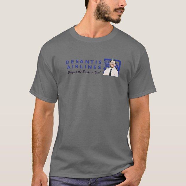 Desantis Airlines Funny Political Meme Ron Desanti T-Shirt (Vorderseite)