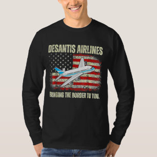 DeSantis Airlines funny Political US Flag Vintag T-Shirt