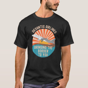 DeSantis Airlines Marthas Vineyard Politik Meme T-Shirt
