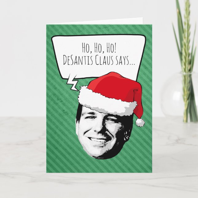 DeSantis Claus sagt frohe Weihnachten Karte (Vorderseite)