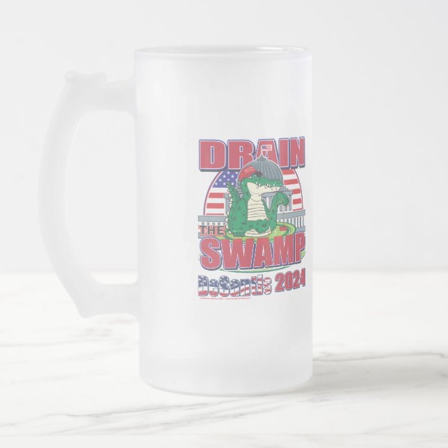 DeSantis für Präsident 2024 Mattglas Bierglas (Links)