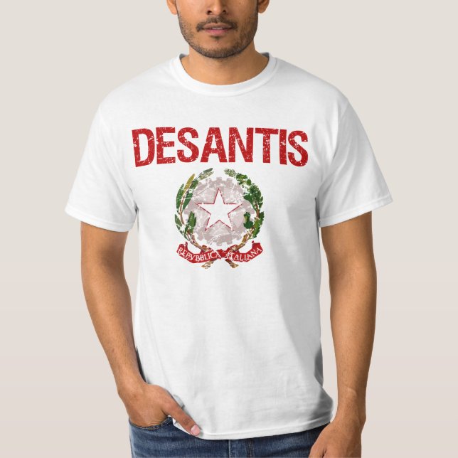 Desantis Italiener-Familienname T-Shirt (Vorderseite)