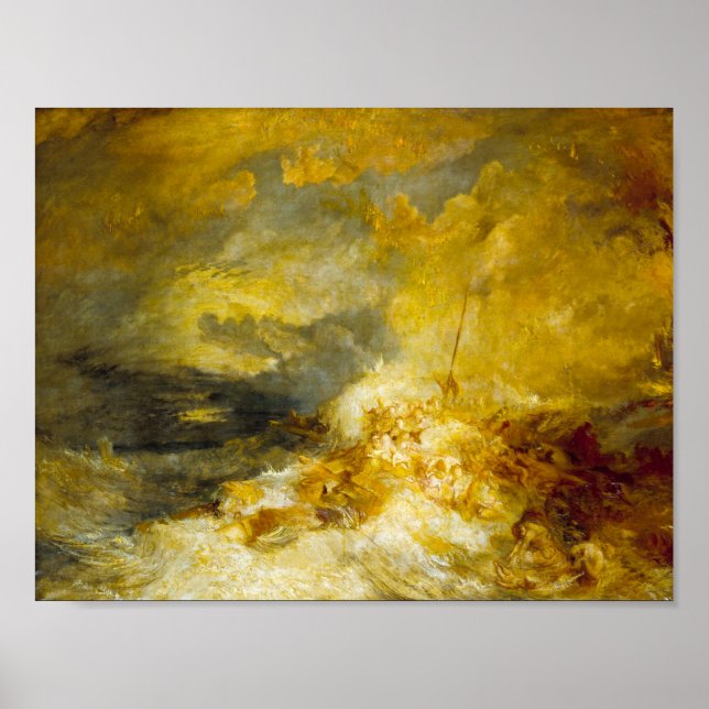 Desaster auf See bei J. M. W. Turner Poster (Vorne)