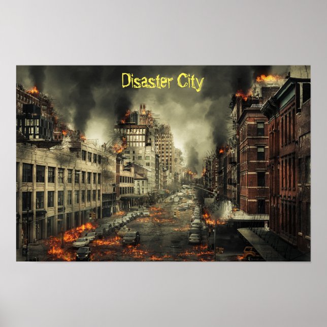 Desaster City Burning Poster (Vorne)