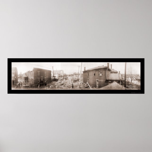 Desaster Dayton Foto 1913 Poster (Vorne)
