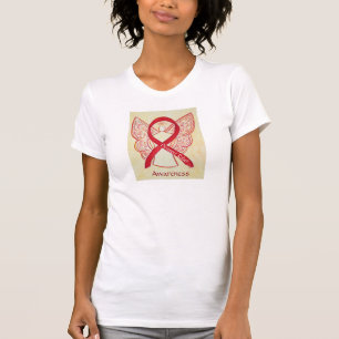 Desaster Relief Awareness Red Ribbon Angel Shirt