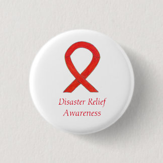 Desaster Relief Awareness Ribbon Custom Buttons