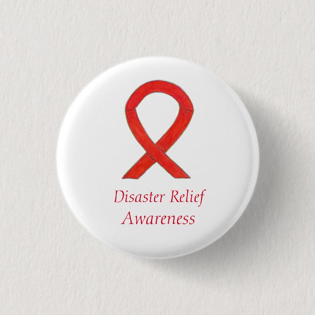 Desaster Relief Awareness Ribbon Custom Buttons (Vorderseite)