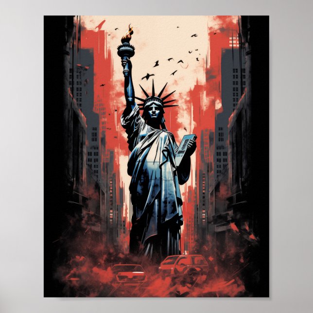 Desaster um die Freiheitsstatue Poster (Vorne)