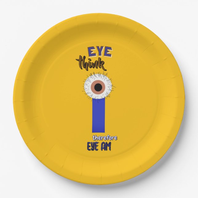 Descartes Augen Pappteller (Vorderseite)