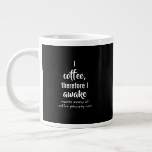 Descartes Coffee Philosophy Drehung Jumbo-Tasse