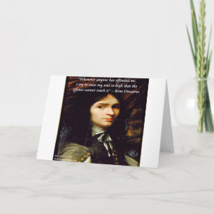 Descartes "Erhebe meine Seele" Berühmtes Zitat Karte