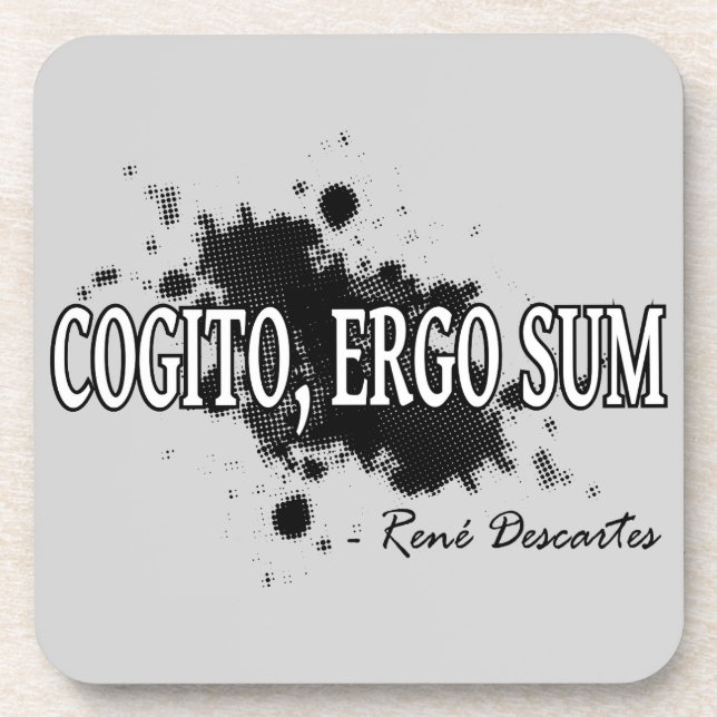 Descartes Getränkeuntersetzer (Vorderseite)