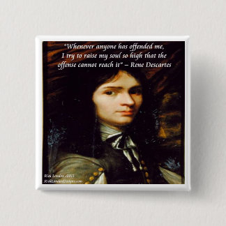 Descartes "Heben Sie mein Soul" Berühmtes Zitat Button