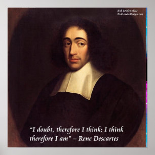 Descartes "Ich denke, ich bin daher" Zitat-Poster Poster