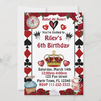 Descendants rise of red custom birthday invitation einladung