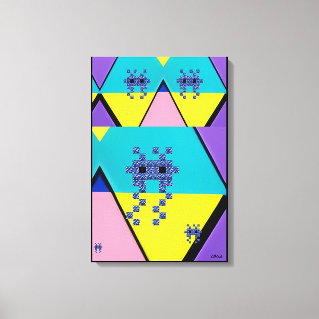 Descending on a Memphis Designed Planet Leinwanddruck (Vorderseite)