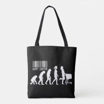 Descent of Woman Happy Shopper Evolution parody
