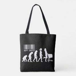 Descent of Woman Happy Shopper Evolution parody