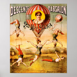 DESCENTE D' ABSALON Miss Siena Acrobatic Circus Poster